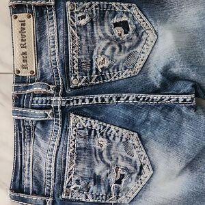 Rock Revival Light Blue Boot Cut Jeans